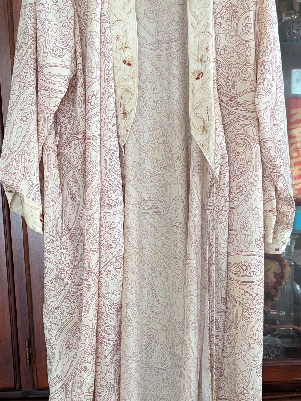 Kimono Style Silk Robe - Picture 2 of 5